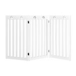 Costway - barri�re autoportante pour chien 3 panneaux en bois charni�res m�talliques � 360� sans per�age ...