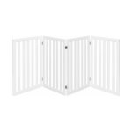 Costway barrire autoportante pour chien 4 panneaux en bois charnires mtalliques  360 antidrapants ...