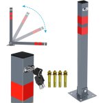 Barri�re de parking 1 set barri�re de parking poteau de parking avec 3 cl�s poteau parking barri�re verrouilla ...
