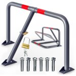 No brand - barrire de parking rabattable 80x47x44 cm barrire de stationnement avec cadenas arceau de ...