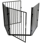 Barri�re de s�curit� enfant b�b� animaux pare - feu barri�re d'escalier 4 panneaux 75�240cm
