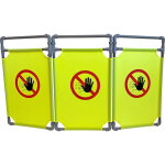 Barri�re s�curit� rs pro gris, jaune en polyester haut. 1 m ( prix pour 1 )