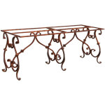 Biscottini - base table en fer forg l200xpr70x74 cm