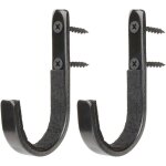 Basetbl - lot de 2 crochets en m�tal noir pour fusils, fusils de chasse, pour montage mural, rangement ...