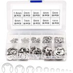 Basetbl - 200 e - clips anneau de retenue externe snap, kit de assortiment anneau de circlips interne ...