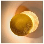 Basetbl - applique murale en laiton pour chambre � coucher, lumi�re chaude, 7w, lampe lunaire, lampe ...