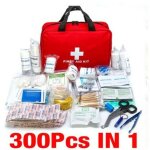 Basetbl ? coffret de secours 300 pi�ces ? sac d'urgence pour 5 personnes ? nylon r�sistant � l'eau ? ...