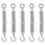 Basetbl - tendeur cable crochet m8 (crochet et oeil), tendeur fil acier / tendeur cable inox en acier ...