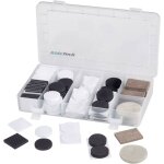 Assortiment de pieds d'appareil autocollant noir, gris 92 pc(s) - basetech