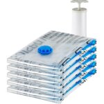 Jamais utilis�] basics housses de rangement sous vide avec pompe manuelle, fermeture �clair, 5 pi�ces, ...