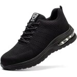 Baskets l�g�res � embout en acier pour hommes, antid�rapantes, coussin d'air, respirantes, anti - odeurs, ...