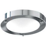 Bathroom flush - plafonnier affleurant de salle de bains à 1 lumière chromé rond avec diffuseur en verre ... Bathroom flush - plafonnier affleurant de salle de bains à 1 lumière chromé rond avec diffuseur en verre ...