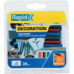 Fp - batons de colles brillant ? 7 x 90 mm 36 units rouge vert et bleu blister rapid