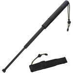 B�tons de randonn�e r�tractables noirs anti - d�rapants avec poign�e confortable pour randonn�e et voyage ...