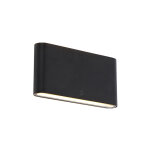 Batt - led applique murale - 2 lumi�re - l 17. 5 cm - noir - moderne - �clairage ext�rieur - qazqa