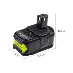 Hobbytech - batterie 18v 5, 0ah compatible ryobi one + au lithium 5000mah