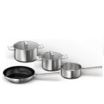 Batterie de cuisine 4 pi�ces acier inoxydable siemens hz9se040