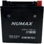 Batterie moto numax nb9l - b sla 12v 9ah 115a dimensions: 135x75x139mm et plus � droite