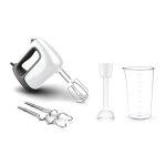 Batteur moulinex electrique prep'mix + 500w blanc et gris hm461110