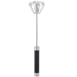 Batteur � oeufs manuel rotatif durable antirouille en acier inoxydable