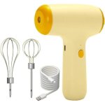 Batteur � ?ufs �lectrique sans fil, batteur � ?ufs portatif rechargeable par usb avec 2 batteurs amovibles, ...