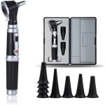 Bazywtyh - cam�ra d'inspection otoscope auriculaire avec lumi�re, otoscope � fibre optique avec �tui ...