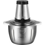 Bazywtyh - hachoir �lectrique en acier inoxydable 2l, 2 vitesses, 4 lames, pour viande, fruits, l�gumes, ...