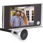 Bazywtyh - judas de porte avec �cran lcd num�rique 3, 5' 120 degr�s pour surveiller les yeux de chat, ...