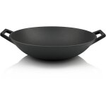 Wok en fonte  35, 5 cm pole  frire + gril - bbq - toro