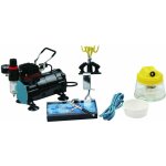 Bc - elec - as - 18kb kit compresseur airbrush pour professionnel as - 18kb avec un pistolet