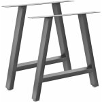 Bc - elec - hjjts0015 - s 2 pieds de table en acier gris 70x72cm, pieds pour meubles, pieds de table ...