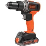 Black + decker outillage - perceuse  percussion sans fil 18v, 1 batterie li - ion 2, 0 ah et 1 batterie ...