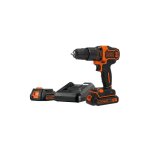 Black + decker outillage - perceuse  percussion sans fil 18v, 2 batteries li - ion 2, 0 ah, chargeur ...