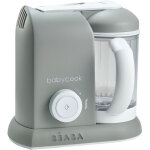 Beaba - babycook solo, robot bebe 4 en 1, cuiseur, mixeur - gris