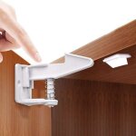 B�b� s�curit� serrures 10 pcs de cabinet enfant, (blanc)verrous invisibles pour frigo tiroirs placards ...