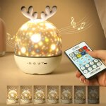 Einemgeld - bb veilleuse projecteur, led enfant veilleuse lampe musicale et lumineuse 360rotation ...