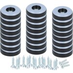 Bebusingoto 24 x patin glisseur en teflon avec vis - 25 mm - rond - patins pour chaises et autre meuble ...