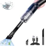 Bebusingoto aspirateur de voiture, aspirateur de table sans fil (0, 68 lb), mini aspirateur � main, petit ...