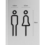 Bebusingoto plaque de signalisation murale en m�tal homme femme plaque de porte de toilette �tiquette ...