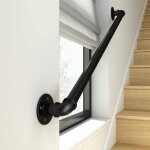 Bebusingoto rampe d'escalier en tuyau de fer industriel, rails de maintien, porte - v�tements, main courante ...