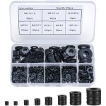 Beijiyi - 500 pi�ces rondelles plates nylon noir, rondelles plates isolation rond joint spacer joint ...