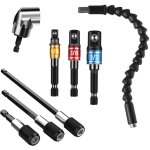 Beijiyi - 8 pcs kit extension forets 1pcs rallonge flexible tournevis et 105� tournevis flexible 3 pcs ...