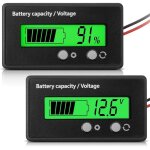Beijiyi - compteur de batterie dc 12v 24v 36v 48v 60v 72v 84v avec alarme, r�glage avant et cl� commutation, ...