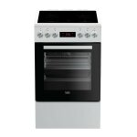 Beko - cuisiniere vitrocramique fse57302gwc - 4 feux - 50cm