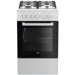 Beko fss52020dw four et cuisini�re electrique gaz blanc a