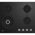 Beko - table de cuisson gaz 60cm 4 feux noir hilw64322s