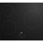 Beko - table de cuisson  induction 60cm 3 foyers 5900w noir hii63400mt