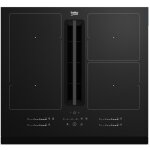 Beko - table de cuisson induction aspirante 60cm 4 feux 7400w hixi64700uf1