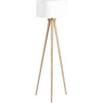 Beliani - lampadaire e27 max 40w en bois de ch�ne clair et blanc 142 cm chambre et salon nitra