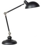 Lampe bureau e27 max 40w en métal noir bras ajustable abat - jour réglable meramec Lampe bureau e27 max 40w en métal noir bras ajustable abat - jour réglable meramec